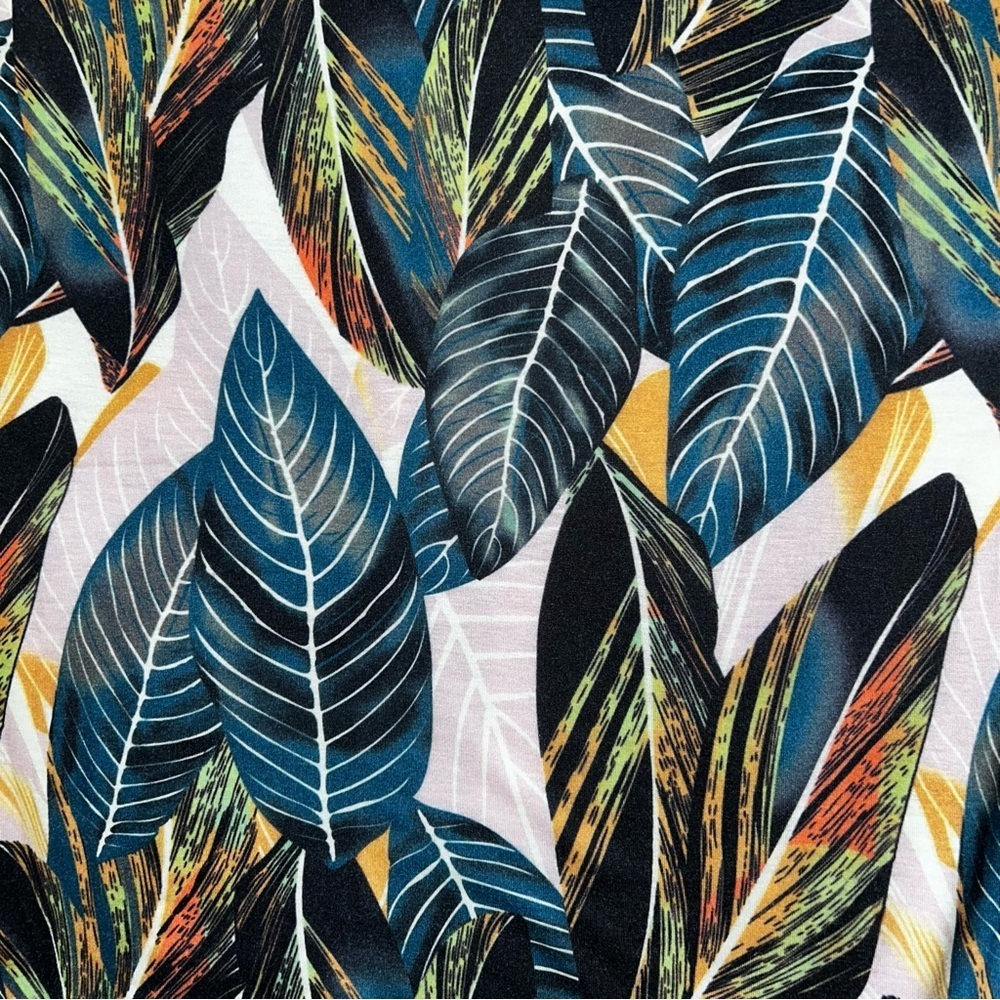 Tropical Leaf Print Maxi Dress - Picture 4 of 6